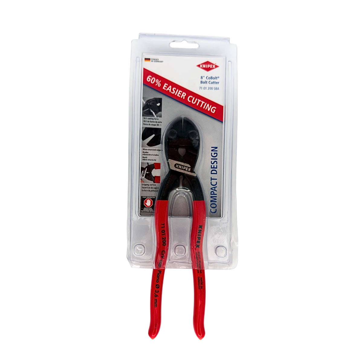 KNIPEX 7101200SBA CoBolt® 8-Inch High-Leverage Compact Bolt Cutter
