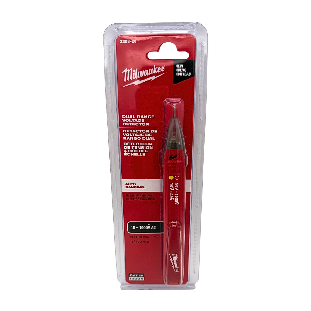 Milwaukee 2208-20 Dual Range Non-Contact Voltage Detector CAT IV 1000V
