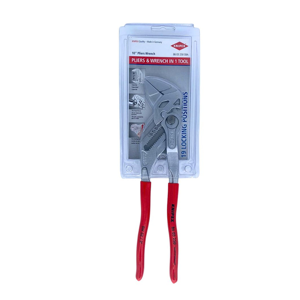 KNIPEX 8603250SBA 10-Inch Pliers Wrench Adjustable Smooth Jaw 46mm Capacity
