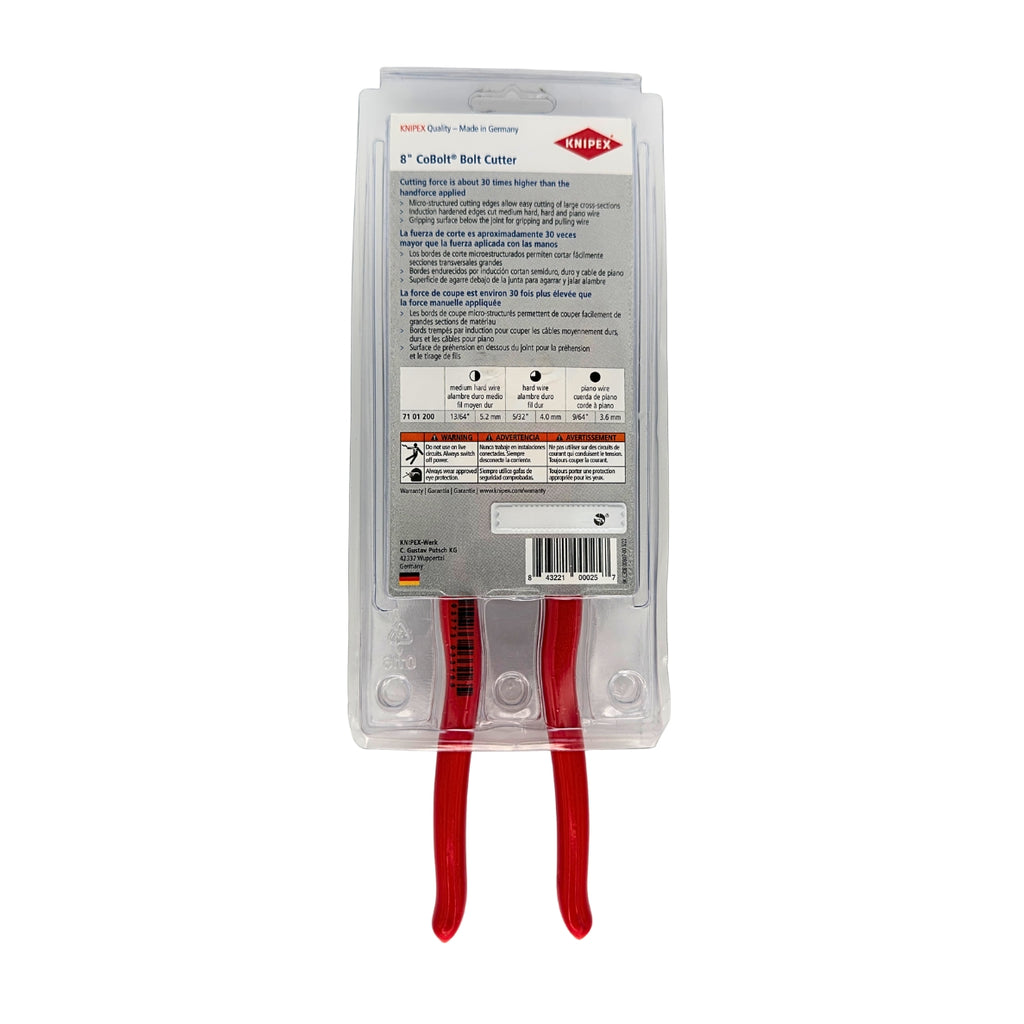 KNIPEX 7101200SBA CoBolt® 8-Inch High-Leverage Compact Bolt Cutter