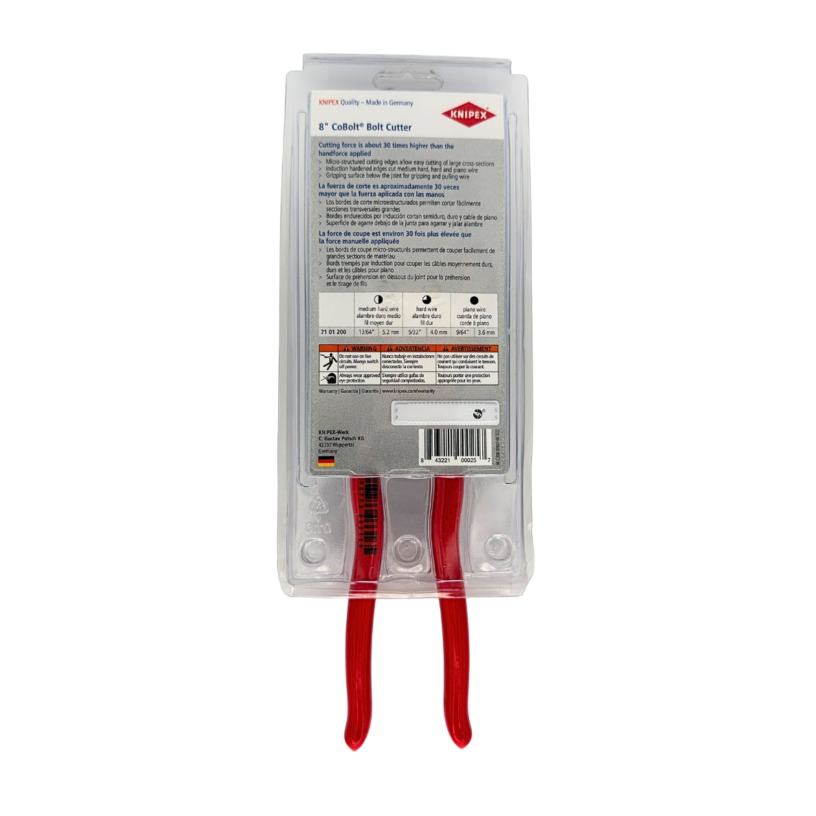 KNIPEX 7101200SBA CoBolt® 8-Inch High-Leverage Compact Bolt Cutter